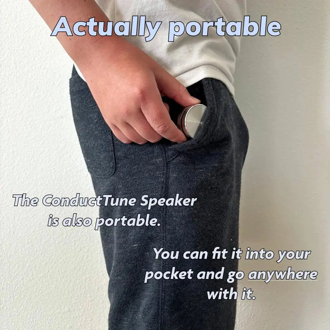 The ConductTune™ Bone Conduction Speaker: Turn anything into a speaker! Bluetooth 5.3, True Wireless Stereo, Compact Audio Device, Cheap Gifts, Musicians